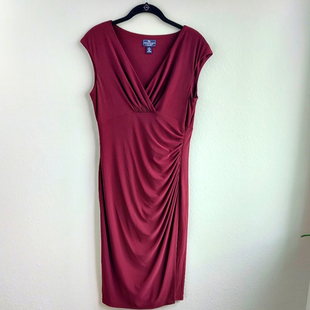 American Living Burgandy Dress Size 10